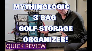 3 Bag Golf Storage Organizer Great for the Basement or Garage!