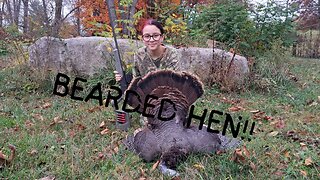 Fall youth turkey hunt BEARDED HEN!!!