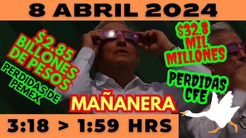 💩🐣👶 AMLITO | Mañanera *Lunes 08 de abril 2024* | El gansito veloz 3:30 a 1:57.