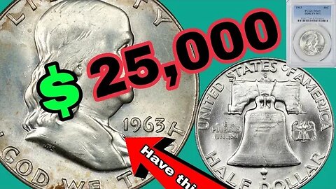 FRANKLIN HALF DOLLARS WORTH UP $25,000 VALUABLE SILVER COINS WORTH MONEY -TO LOOK FOR!