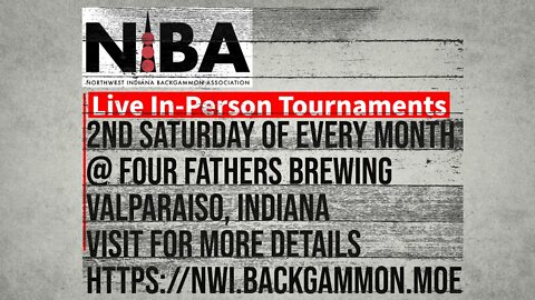 Northwest Indiana Backgammon Association - December Monthly Tournament 2022