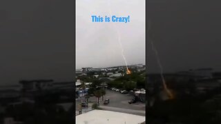 Lightning strikes twice in the same spot! Amazing
