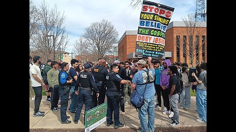 George Mason Univ: Sodomite Attacks Elijah From Behind, Police Called, Crowd Grows, Muslims Come Out In Force, I Stomp On The Koran, Muslim Lunges Toward Me, Police Called Again, Muslim Arrested, Student Newspaper Interviews Us