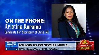 MI Candidate For Secretary of State Kristina Karamo Joins The War Room To Talk Election Integrity
