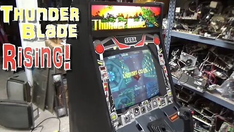 Sega Thunder Blade "Economy Upright" Arcade Cabinet... NOT An Arcade1UP Made Of Cardboard!