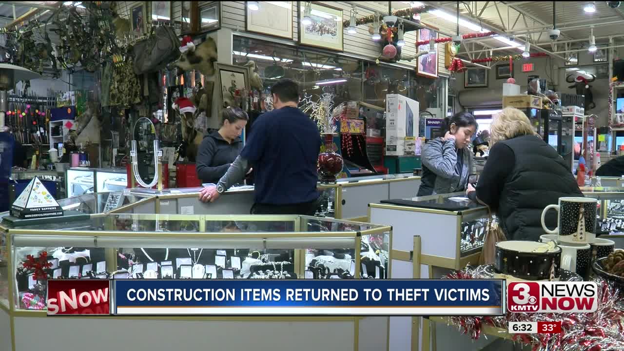 Construction Items Returned to Theft Victims