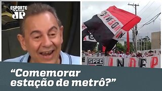 Flavio IRONIZA são-paulinos: "comemorar estação de metrô?"