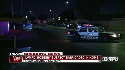 Police working barricade situation in east Las Vegas