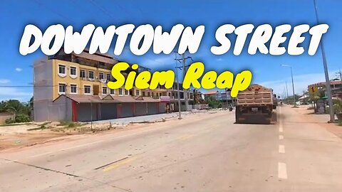 Downtown street in Siem Reap after renovation - The main travel destination in South East Asia