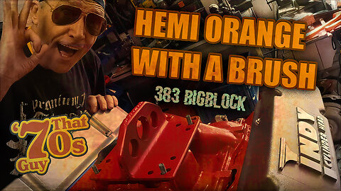 From Garage To Rock 'n Roll: Painting a Bigblock Mopar 383 Hemi Orange With a Brush and Guitar!