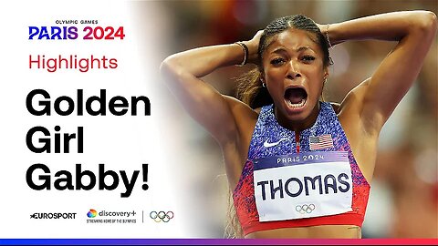 USA's Gabby Thomas wins gold in women's 200m at the Olympic Games / Paris2024 Olympics