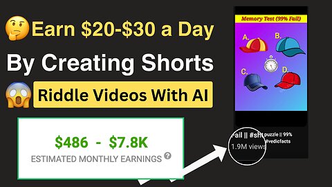 🔍 Create Riddles Short Videos and Earn $20-$30 a Day! 💰 | Fun & Profitable Ideas 🎉