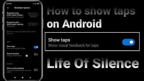 How to show taps on android | Show taps | Show tap | Mj tuber | How to enable show taps |