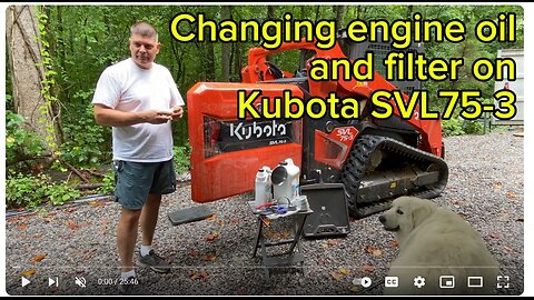 How to change oil on NEW Kubota SVL75-3 for 50 hour Break-in Period Manual says needed at 50 hours?