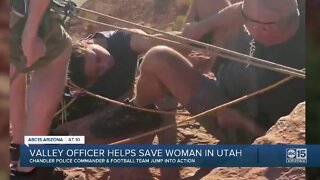 Valley officer helps save woman in Utah