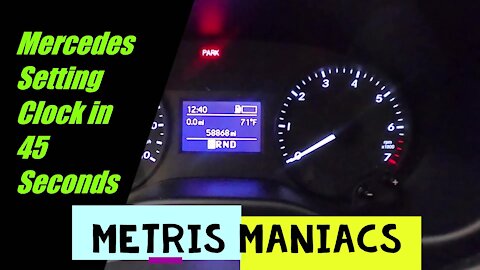 Setting Clock in a Mercedes Metris Van