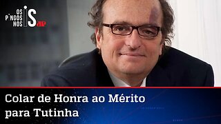 Tutinha Carvalho, presidente da Jovem Pan, recebe maior honraria da Alesp