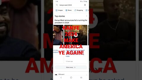 KANYE 2024!!! | KANYE ANNOUNCES HE'S RUNNING FOR PRESIDENT!!! MAKE AMERICA YE AGAIN!