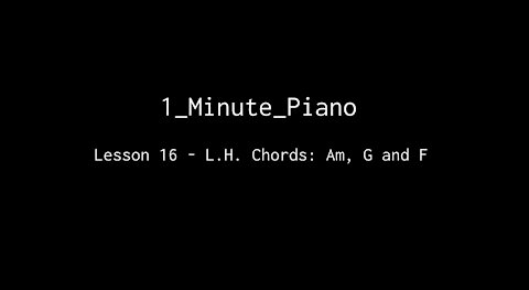 One Minute Piano - Lesson 16