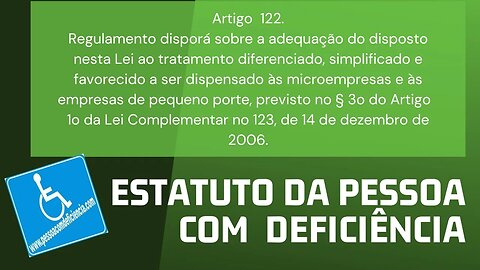 Estatuto da Pessoa com Deficiência - Art. 122