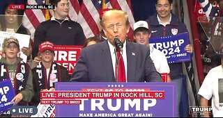 Trump greeting the crowd in Rock Hill, SC 2/23/24