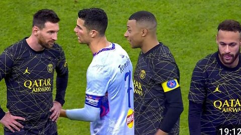 The Day Messi, Ronaldo,Mbappe and Neymar played together/Alnassr vs PSG