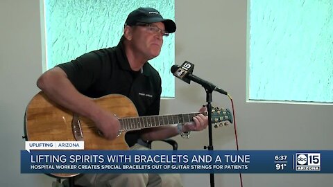 Sun City transporter makes dozens of bracelets from guitar strings for patients