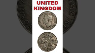 United kingdom ½ crown 1949.#shorts #coinnotesz