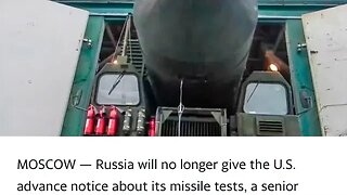 Russia stops sharing missile test info with US