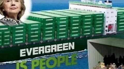 EVERGREEN IS THE NAME OF A SHIPPING COMPANY THAT TRANSPORTS KIDS IN CONTAINERS MARKED ⛴🎨 'LIVE ART'