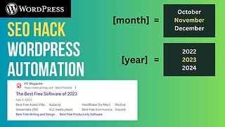 SEO Hack: Use WordPress Dynamic Dates in Your Blog Titles