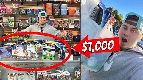 I Spent $1,000 On Pokemon Cards At A SECRET SHOP! (NO BUDGET)