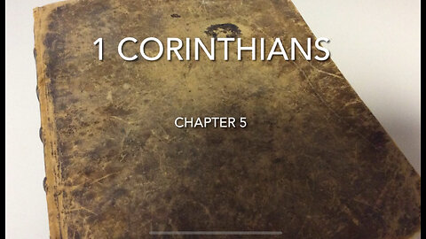 1 Corinthians (Chapter 5) Sin In Our Churches)