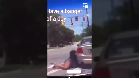Woman head butts car, Have a banger of a day.