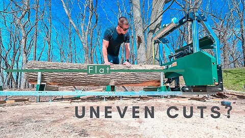 Uneven cuts? flatten your sawmill easy. - Making my sawmill flat again to cut 2x4s