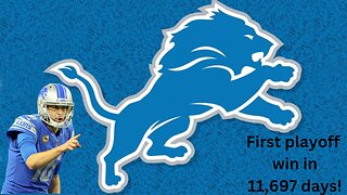 For the first time in 11,697 days, the Detroit Lions have won a playoff game!