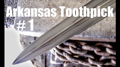 Forging And Arkansas Toothpick, Damascus High Carbon Steel, Part 1
