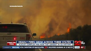 Deadly fires grow across three states