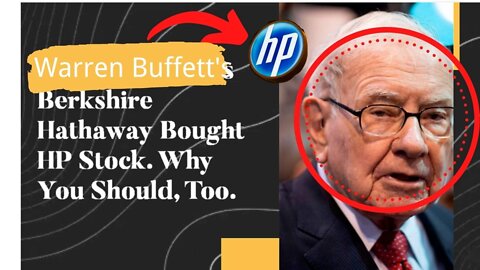 Stocks - 🔥WARREN BUFFETT bought HP stock why you should too!