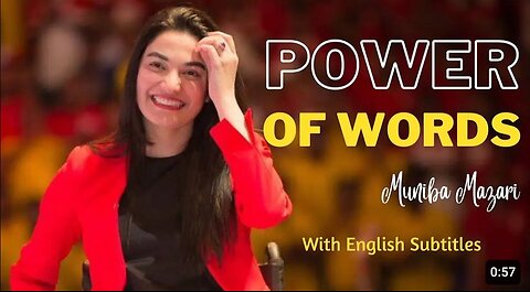 THE POWER OF WORDS! Muniba Mazari's Uplifting Message on How Language Can Shape Our Reality