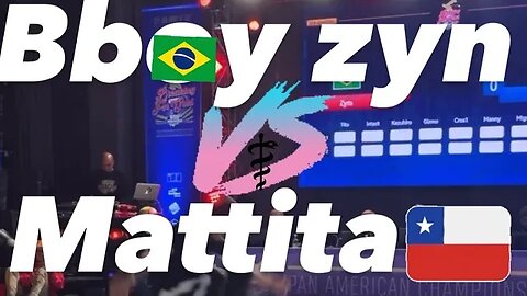 Bboy Mattita (Chile) vs Bboy ZYN (Brazil) Top 32 - Pan American Championships - Chile - 2023 prelims