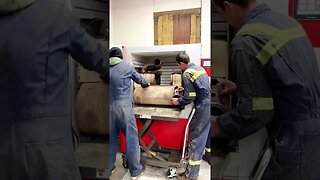 how we remove the giant Detroit one box from our oven after cleaning! #detroit #onebox #dpf