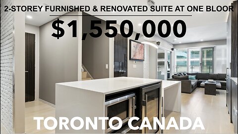 Rare 2-storey fully furnished & renovated suite at 1 Bloor. Best real estate agents in Toronto