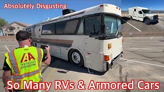 So Many RVs at Auction Cheap, Armored Car RV Conversion? Was It Gross 🤮