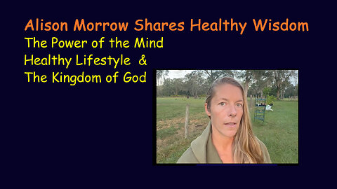 Alison Morrow Shares Health Wisdom