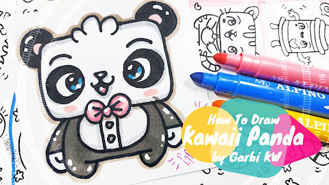 how to Draw Kawaii Panda - Handmade Drawings by Garbi KW