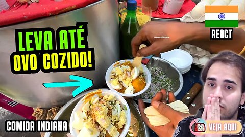 Mais um PRATO DIFERENCIADO da ÍNDIA! Reagindo a COMIDAS DE RUA INDIANAS | Veja Aqui Reacts