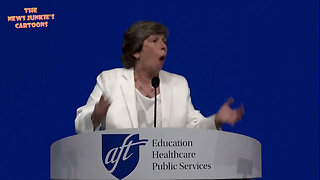 This screeching psycho Democrat Weingarten who is in charge of one of the largest teachers unions in America desperately begging her members to vote for Democrats 'to save the Democracy'.