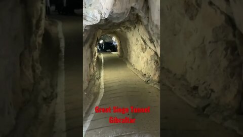 Inside the Great Siege Tunnel at Gibraltar