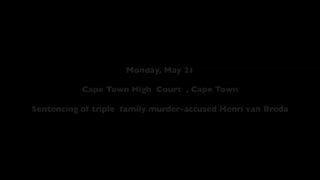 Triple family murder-accused Henri van Breda arrive at the Cape Town High court for sentencing (hW2)